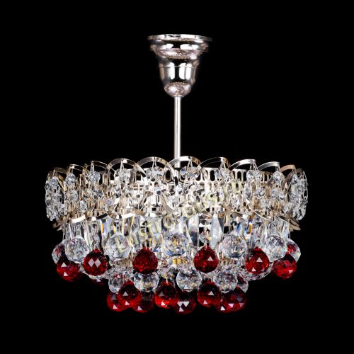 Люстра Астра шар красная 1 лампа в Пензе Гусь Хрустальный