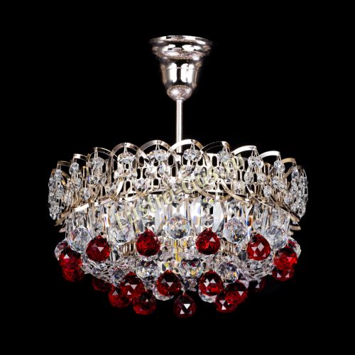 Люстра Астра шар красная 1 лампа в Пензе Гусь Хрустальный