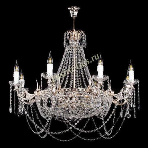 Люстра Елизавета №13 черная в Пензе Гусь Хрустальный