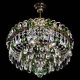 Люстра Грация №5 с подвесом под бронзу Зеленая в Пензе