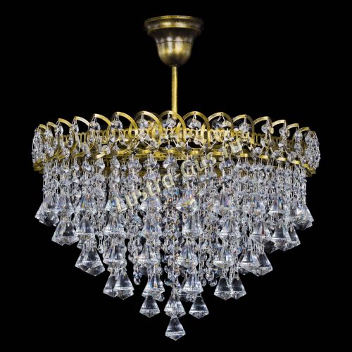 Люстра Капель Пирамида 30 с подвесом под бронзу в Пензе Гусь Хрустальный