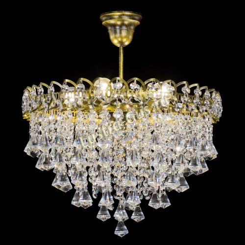 Люстра Капель Пирамида 30 с подвесом под бронзу в Пензе Гусь Хрустальный