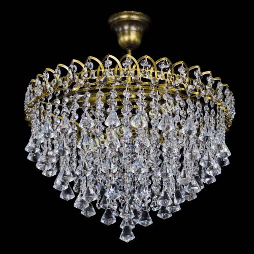 Люстра Капель Пирамида 30 с подвесом под бронзу в Пензе Гусь Хрустальный