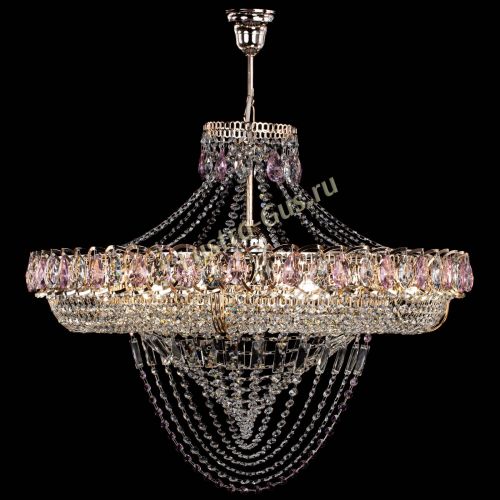 Люстра Кольцо Классика Веер №8 розовая в Пензе Гусь Хрустальный