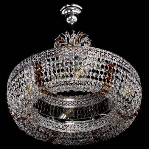 Люстра Венеция Кольцо с подвесом Чайная в Пензе Гусь Хрустальный