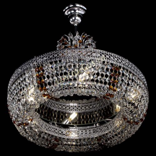 Люстра Венеция Кольцо с подвесом Чайная в Пензе Гусь Хрустальный