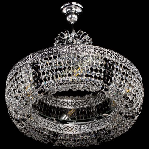 Люстра Венеция Кольцо с подвесом Черная в Пензе Гусь Хрустальный