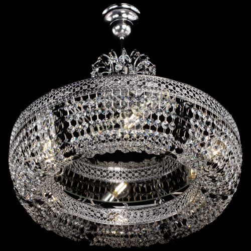 Люстра Венеция Кольцо с подвесом Черная в Пензе Гусь Хрустальный