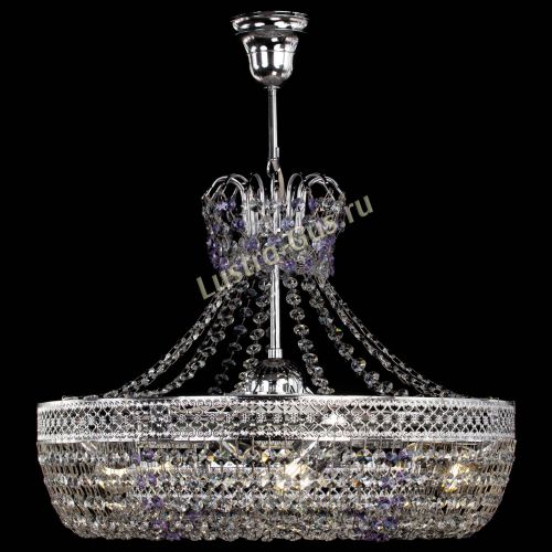 Люстра Венеция Кольцо с подвесом Фиолетовая в Пензе Гусь Хрустальный