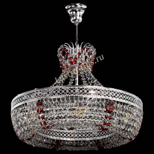 Люстра Венеция Кольцо с подвесом Красная в Пензе Гусь Хрустальный