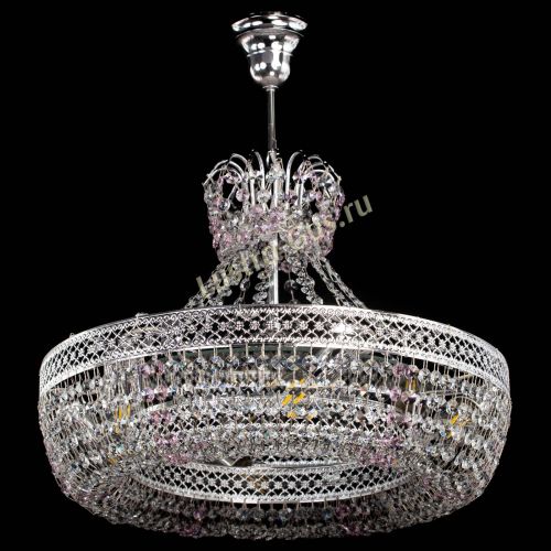 Люстра Венеция Кольцо с подвесом Розовая в Пензе Гусь Хрустальный