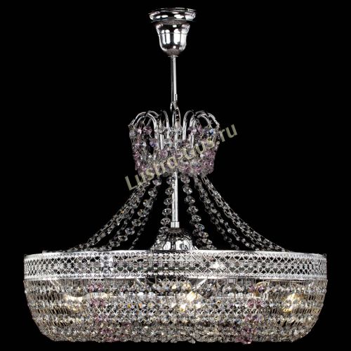 Люстра Венеция Кольцо с подвесом Розовая в Пензе Гусь Хрустальный