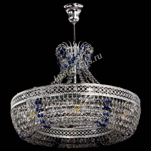 Люстра Венеция Кольцо с подвесом Синяя в Пензе Гусь Хрустальный