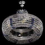 Люстра Венеция Кольцо с подвесом Синяя в Пензе