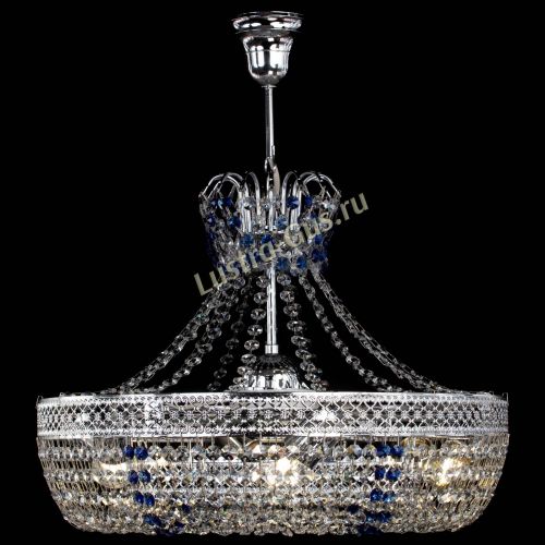 Люстра Венеция Кольцо с подвесом Синяя в Пензе Гусь Хрустальный