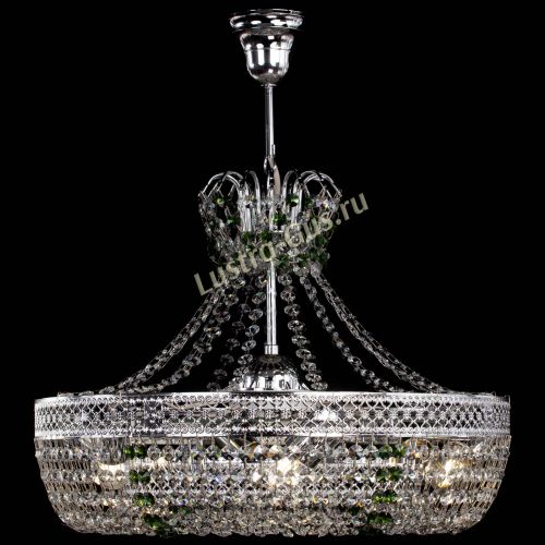 Люстра Венеция Кольцо с подвесом Зеленая в Пензе Гусь Хрустальный