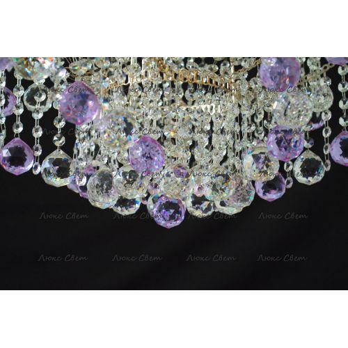 Люстра Космос шар 40 мм фиолетовая в Пензе Гусь Хрустальный