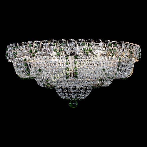 Люстра Двойное Кольцо Классика №6 зеленая в Пензе Гусь Хрустальный