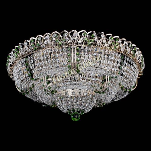 Люстра Двойное Кольцо Классика №6 зеленая в Пензе Гусь Хрустальный