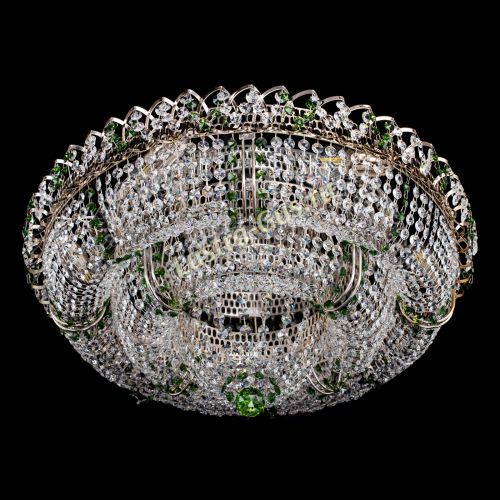 Люстра Двойное Кольцо Классика №6 зеленая в Пензе Гусь Хрустальный