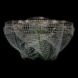 Люстра Есения зеленая, диаметр - 600 мм, цвет - золото, Люстры Гусь Хрустальный