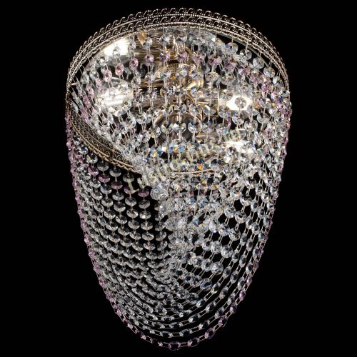 Люстра Флоренция Водоворот розовая в Пензе Гусь Хрустальный