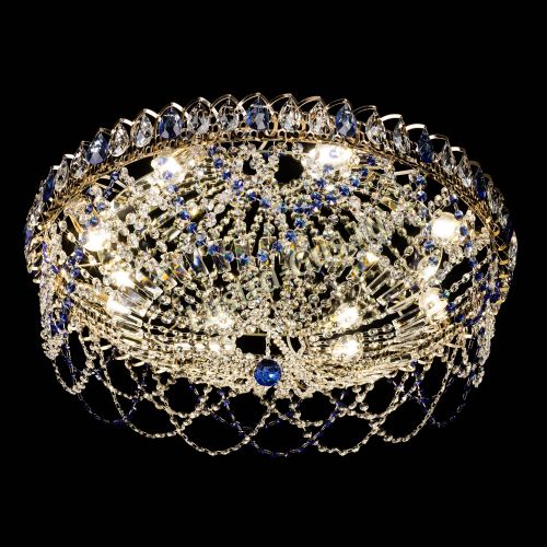 Люстра Каскад Ажур 700 мм синий в Пензе Гусь Хрустальный