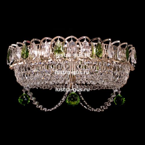 Люстра Кольцо Блин Цветная в Пензе Гусь Хрустальный