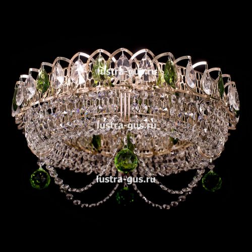 Люстра Кольцо Блин Цветная в Пензе Гусь Хрустальный