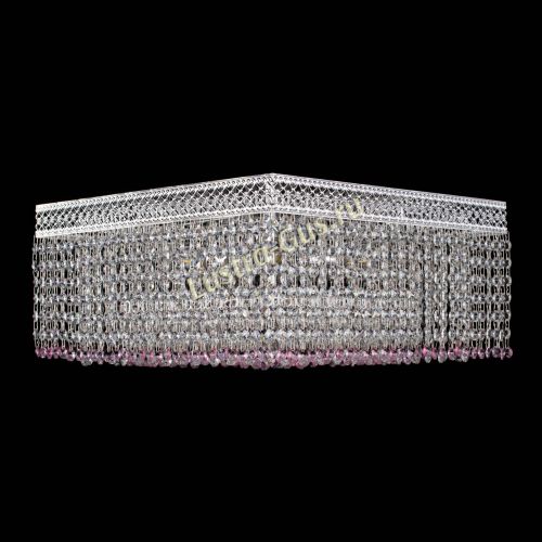 Люстра Квадрат Венеция №5 розовая в Пензе Гусь Хрустальный