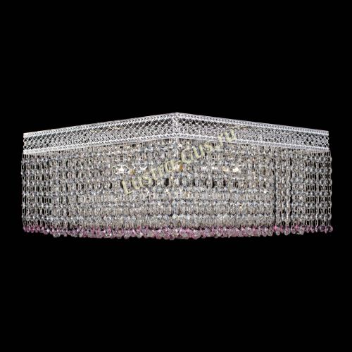 Люстра Квадрат Венеция №5 розовая в Пензе Гусь Хрустальный