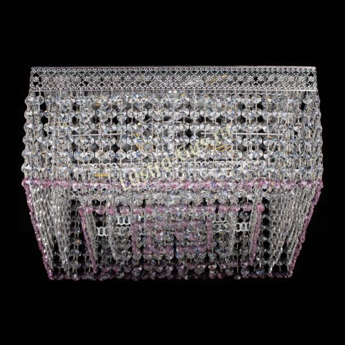 Люстра Квадрат Венеция №5 розовая в Пензе Гусь Хрустальный