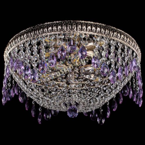 Люстра Лацио №5 журавлик фиолетовая в Пензе Гусь Хрустальный