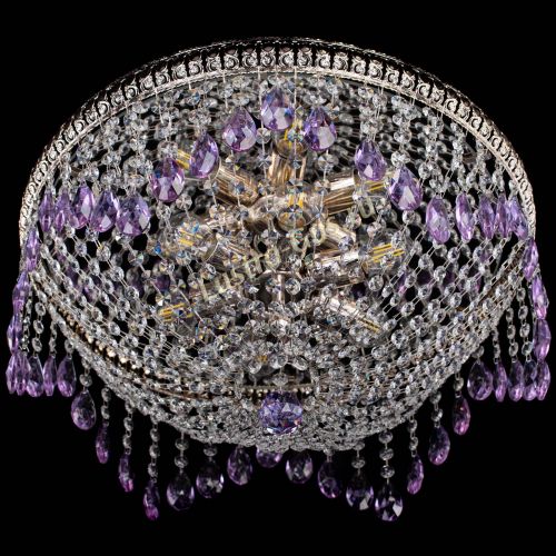 Люстра Лацио №5 журавлик фиолетовая в Пензе Гусь Хрустальный