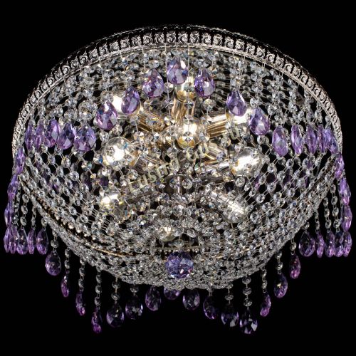 Люстра Лацио №5 журавлик фиолетовая в Пензе Гусь Хрустальный