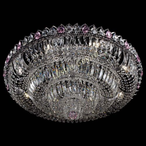 Люстра Тройное Кольцо пластинка розовая в Пензе Гусь Хрустальный