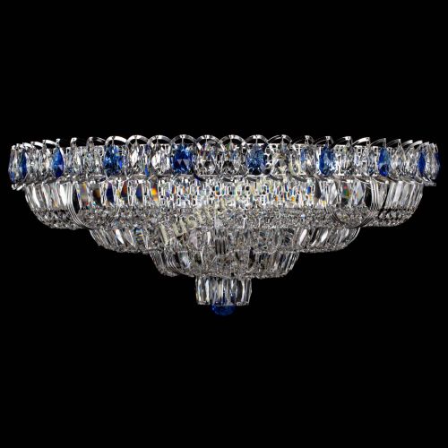 Люстра Тройное Кольцо пластинка синяя в Пензе Гусь Хрустальный