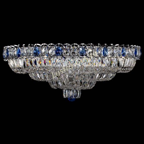 Люстра Тройное Кольцо пластинка синяя в Пензе Гусь Хрустальный