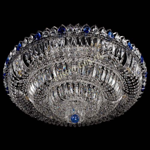 Люстра Тройное Кольцо пластинка синяя в Пензе Гусь Хрустальный