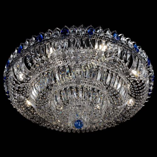 Люстра Тройное Кольцо пластинка синяя в Пензе Гусь Хрустальный