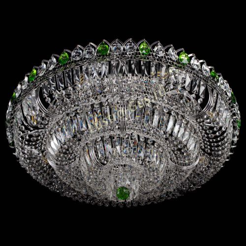 Люстра Тройное Кольцо пластинка зеленая в Пензе Гусь Хрустальный