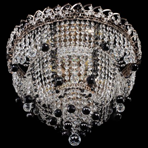 Люстра Водопад Софья черная в Пензе Гусь Хрустальный