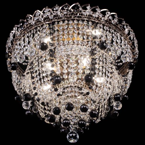 Люстра Водопад Софья черная в Пензе Гусь Хрустальный