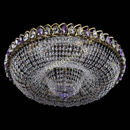 Люстра Водоворот Купол под бронзу Фиолетовый в Пензе Гусь Хрустальный