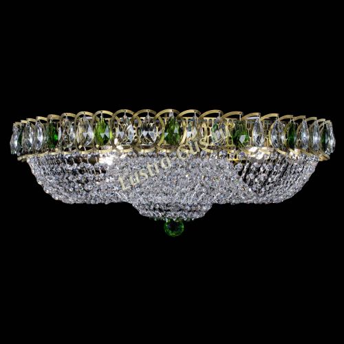 Люстра Водоворот Купол под бронзу Зеленый в Пензе Гусь Хрустальный