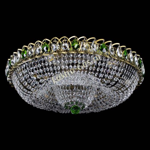 Люстра Водоворот Купол под бронзу Зеленый в Пензе Гусь Хрустальный