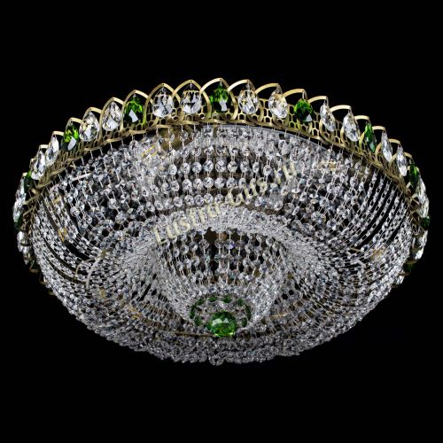 Люстра Водоворот Купол под бронзу Зеленый в Пензе Гусь Хрустальный