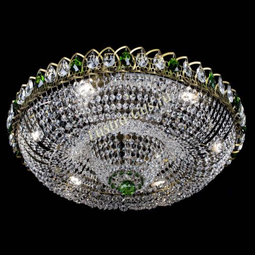 Люстра Водоворот Купол под бронзу Зеленый в Пензе Гусь Хрустальный