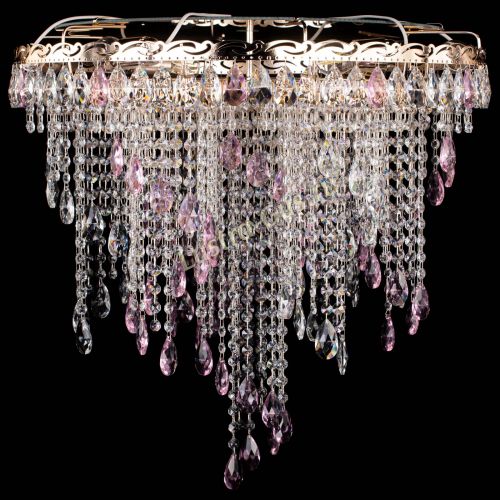 Люстра Вьюга розовая в Пензе Гусь Хрустальный
