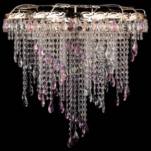 Люстра Вьюга розовая в Пензе Гусь Хрустальный